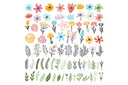 Different florals elements for your