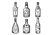Different alcoholic drinks in
