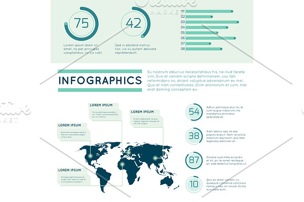 World map infographic concept with