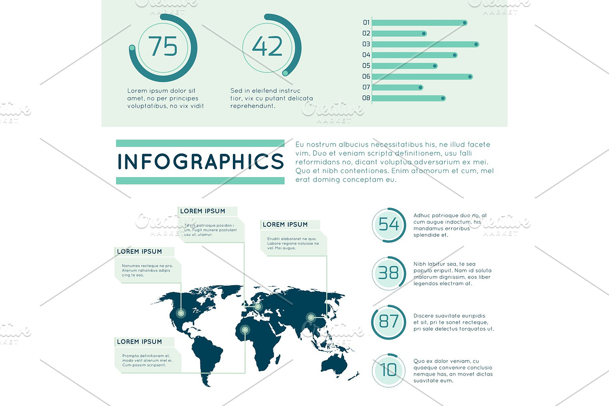 World map infographic concept with in Graphics - product preview 8