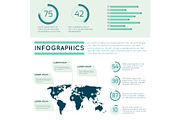 World map infographic concept with