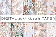 Floral Butterfly Digital Papers