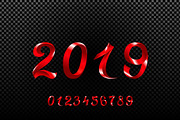 vector new year 2019 symbol number