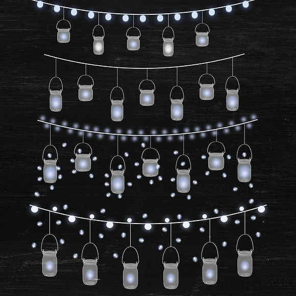 Mason Jar Lights - Blue in Graphics - product preview 2