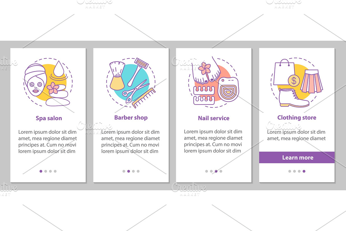 Beauty services onboarding screen in Product Mockups - product preview 8