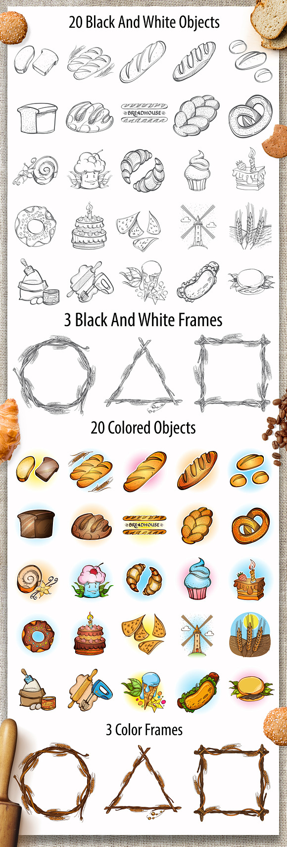 Bread house kit in Graphics - product preview 4