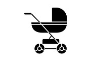 Baby carriage glyph icon