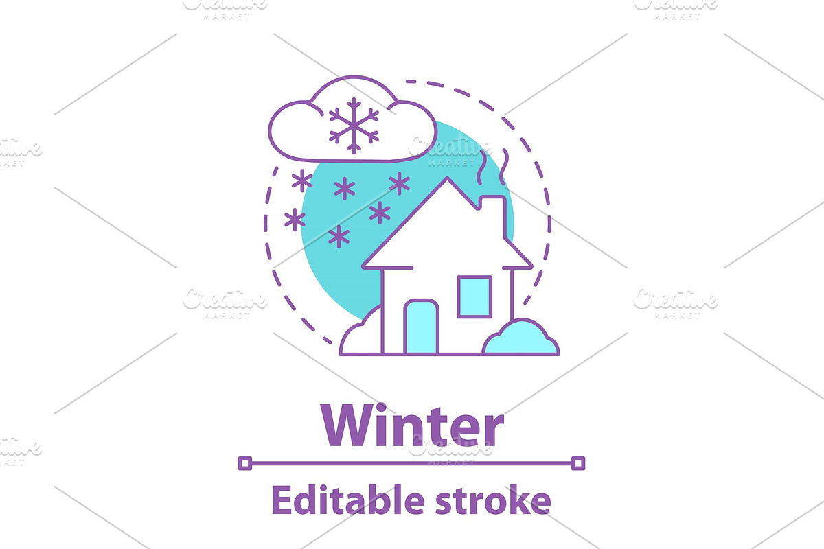 Winter season concept icon in Icons - product preview 8