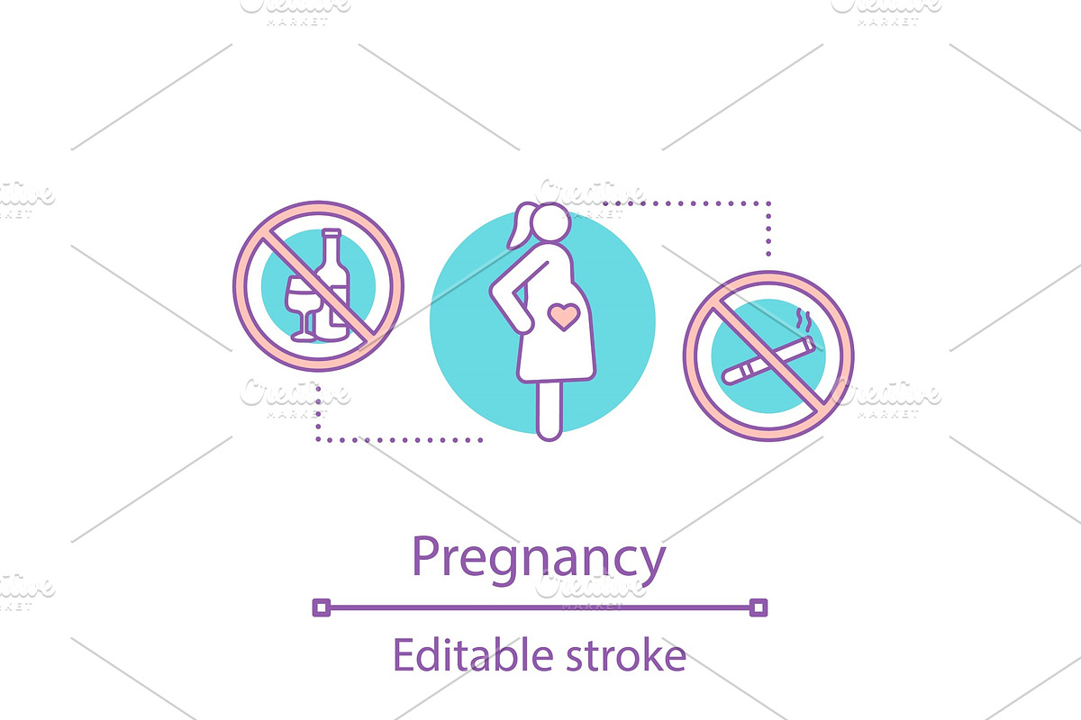 Healthy pregnancy concept icon in Icons - product preview 8