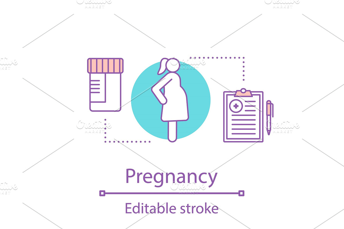 Pregnancy concept icon in Icons - product preview 8