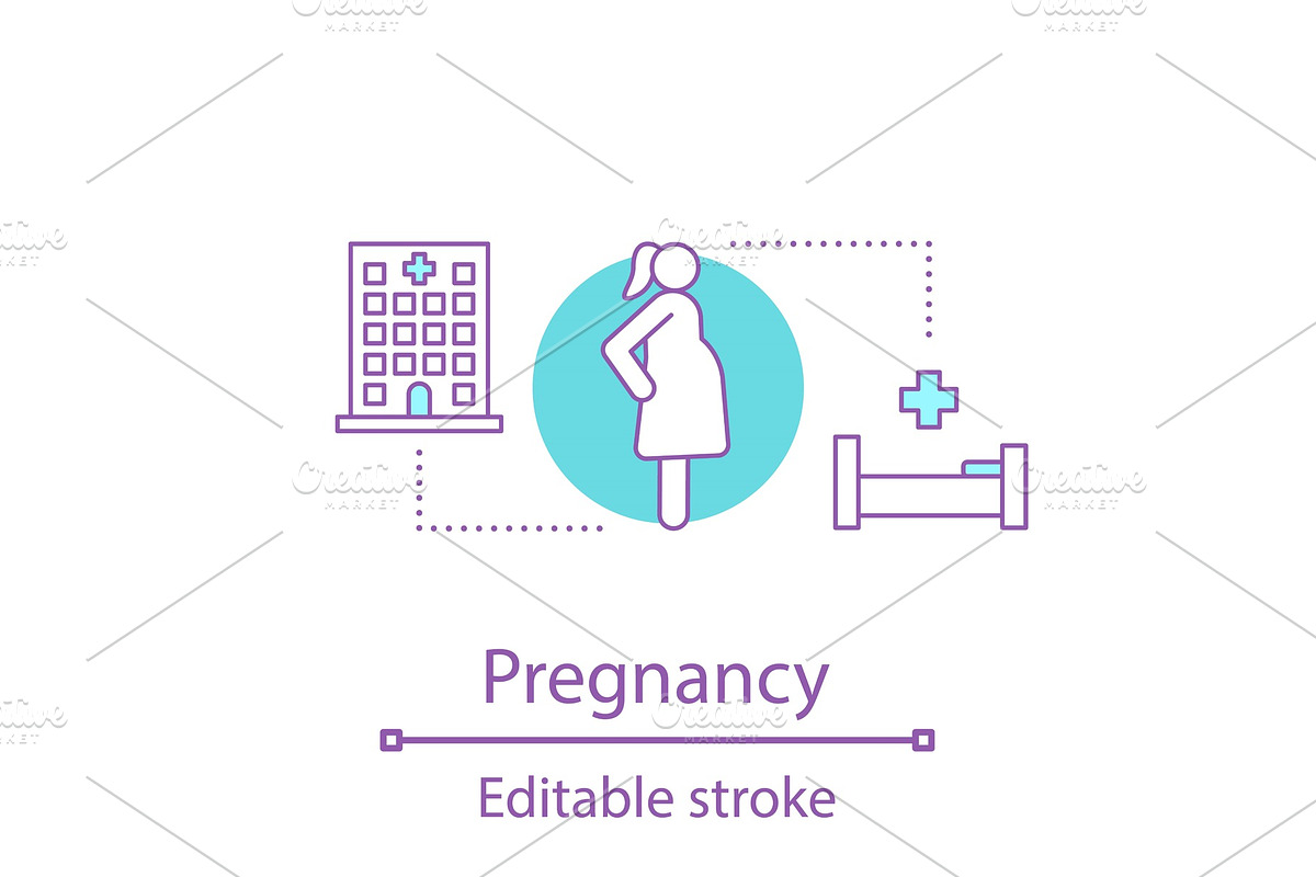 Pregnancy concept icon in Icons - product preview 8