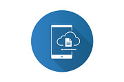 Smartphone cloud storage icon