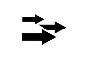 Speed arrows glyph icon