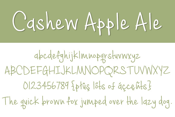 Cashew Apple Ale in Script Fonts - product preview 1
