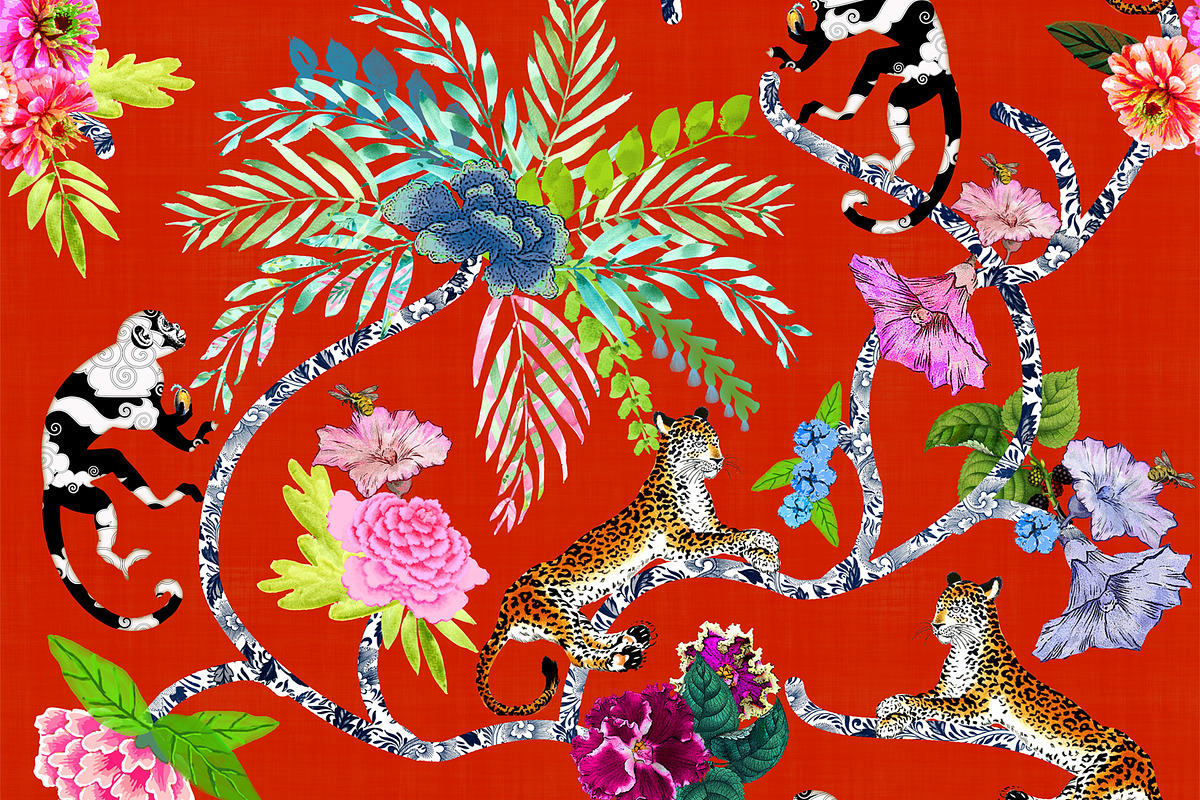 Chinoiserie Frolic-Seamless Pattern in Patterns - product preview 8