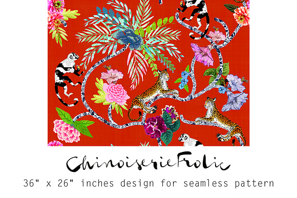 Chinoiserie Frolic-Seamless Pattern in Patterns - product preview 4