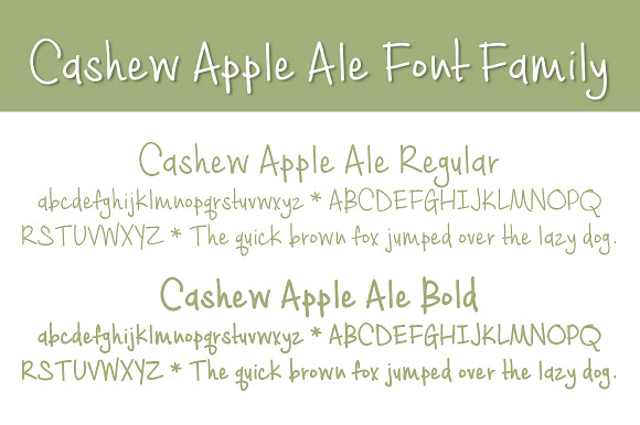 Cashew Apple Ale Font Family in Script Fonts - product preview 1