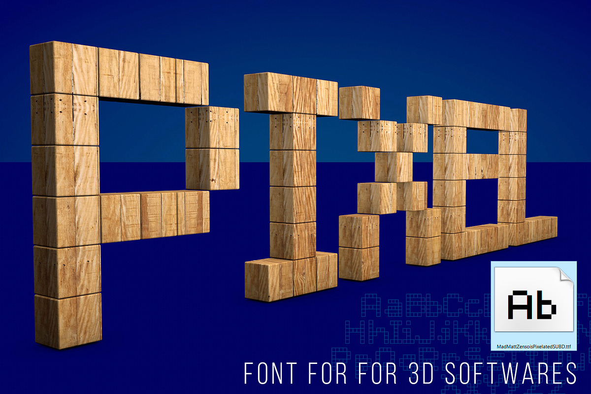 MS Pixelated Font for 3D Apps in Sans-Serif Fonts - product preview 8