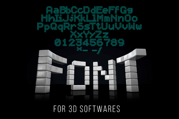 MS Pixelated Font for 3D Apps in Sans-Serif Fonts - product preview 5