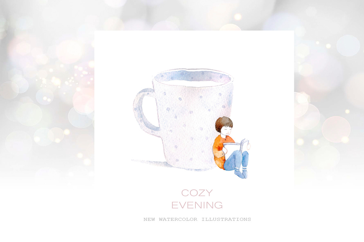Cozy evening in Illustrations - product preview 8