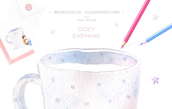 Cozy evening in Illustrations - product preview 1