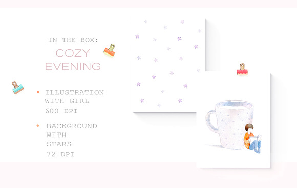 Cozy evening in Illustrations - product preview 2