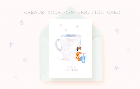 Cozy evening in Illustrations - product preview 3