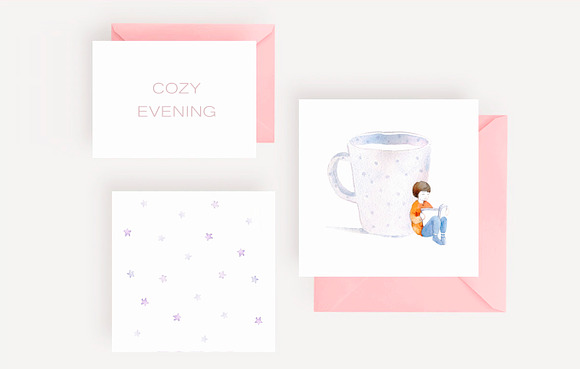 Cozy evening in Illustrations - product preview 4