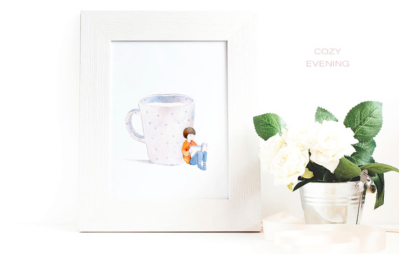 Cozy evening in Illustrations - product preview 7