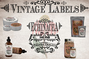 Echinacea Vintage Herb Labels