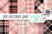 Pink and Black Plaid Patterns