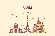 Paris City skyline
