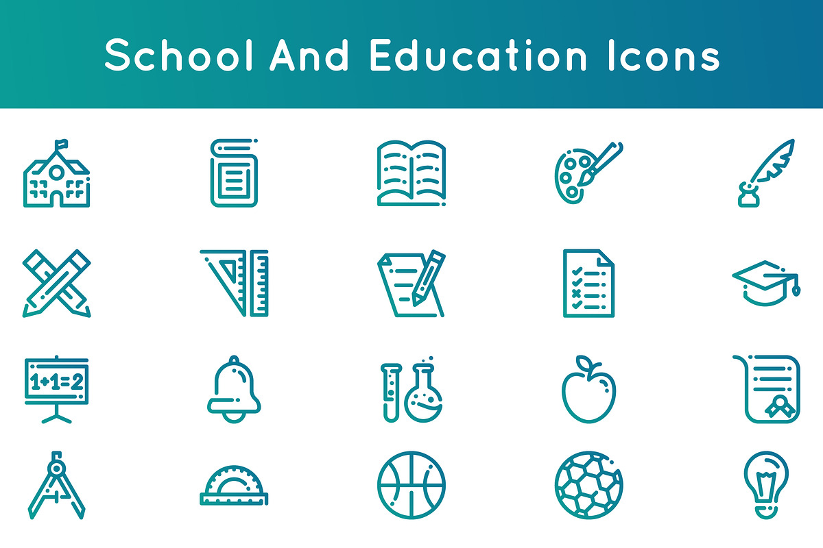 School and Education Icons in Icons - product preview 8