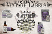 Lavender Vintage Labels