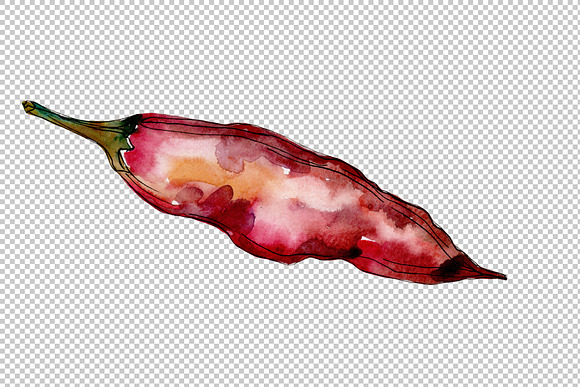 Red pepper vegetables PNG watercolor in Illustrations - product preview 7