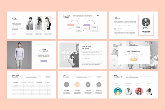M A R I L Y N - Fashion Presentation in PowerPoint Templates - product preview 2