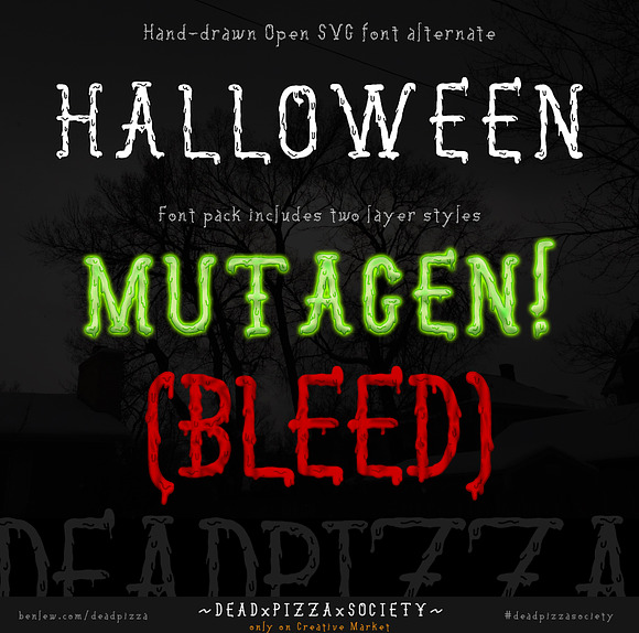 Dead Pizza Society in Halloween Fonts - product preview 8