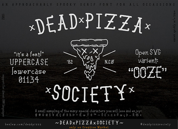 Dead Pizza Society in Halloween Fonts - product preview 9