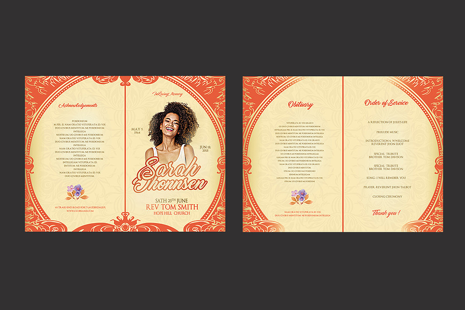 Funeral Program Template  in Brochure Templates - product preview 8