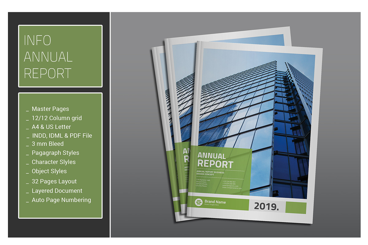 Info Annual Report in Brochure Templates - product preview 8
