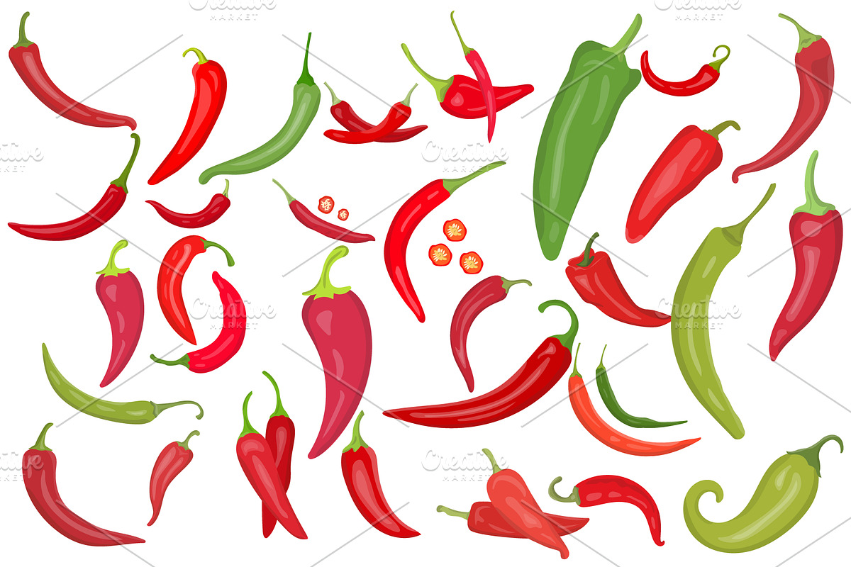 30 Chili Pepper Vector Icons in Icons - product preview 8
