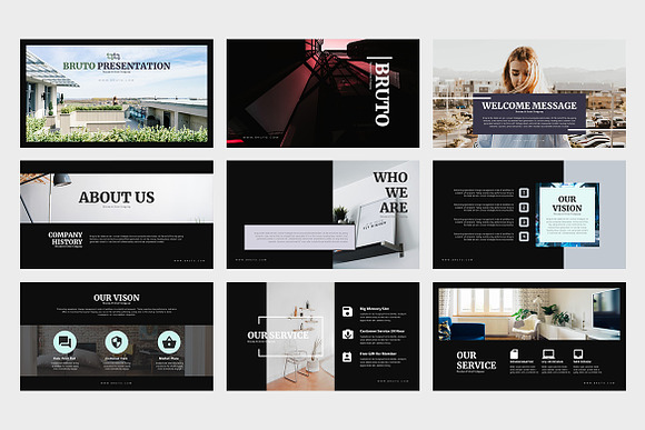 Bruto : Real Estate Powerpoint in Presentation Templates - product preview 1