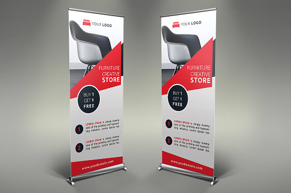 Roll Up Banners - 6 Templates in Templates - product preview 5