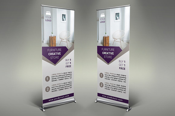 Roll Up Banners - 6 Templates in Templates - product preview 6