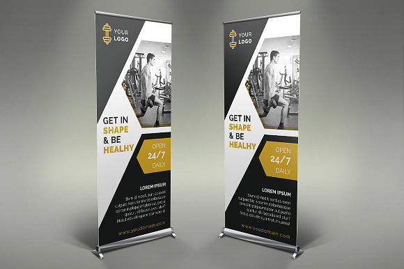 Roll Up Banners - 6 Templates in Templates - product preview 4