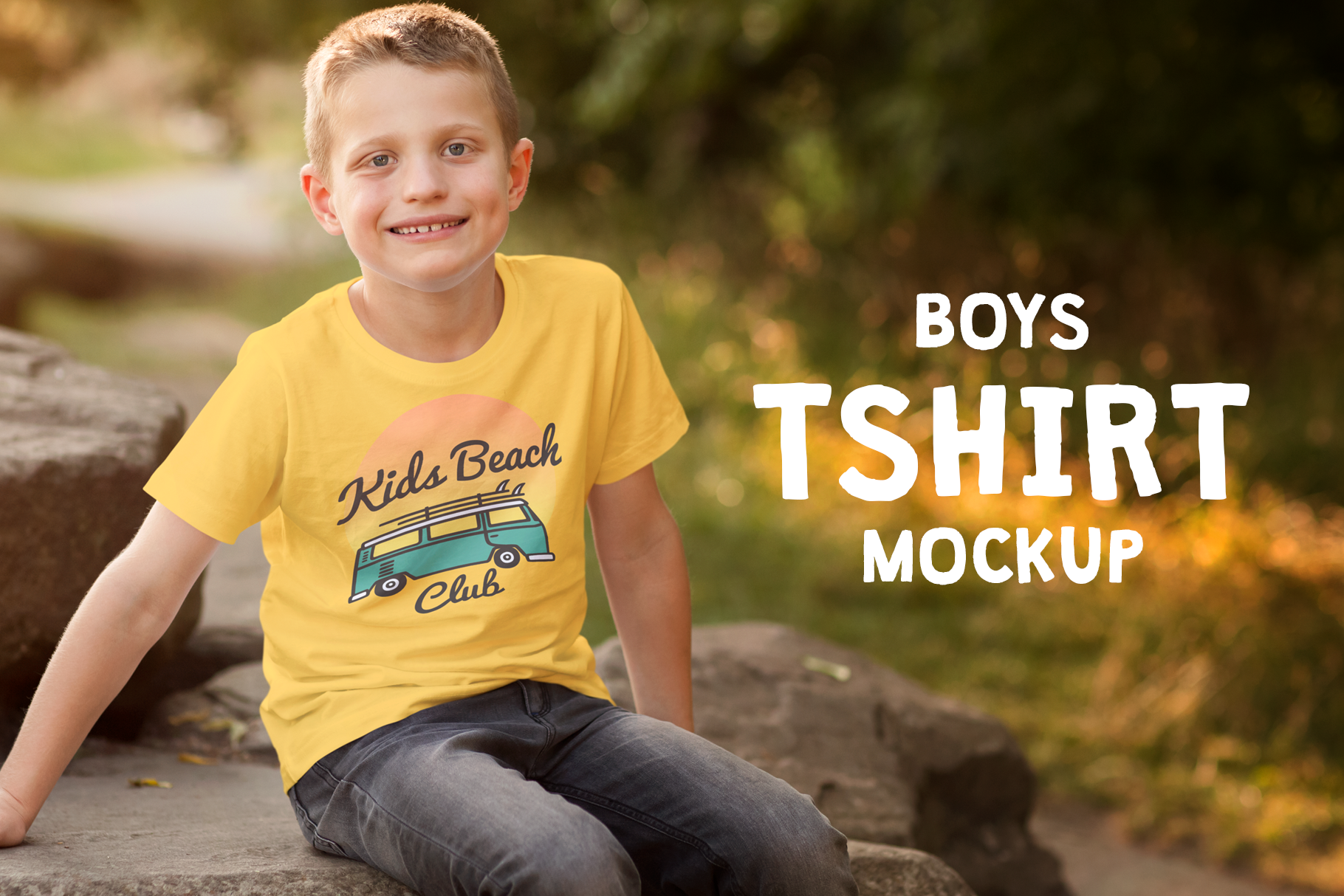 Download Boys T-shirt Mock-up | Creative Product Mockups ~ Creative ...