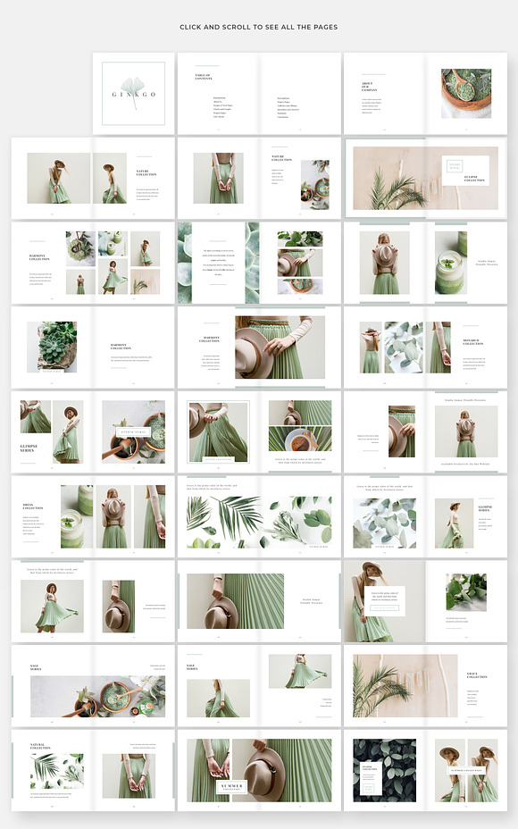 Ginkgo Lookbook Template in Brochure Templates - product preview 4