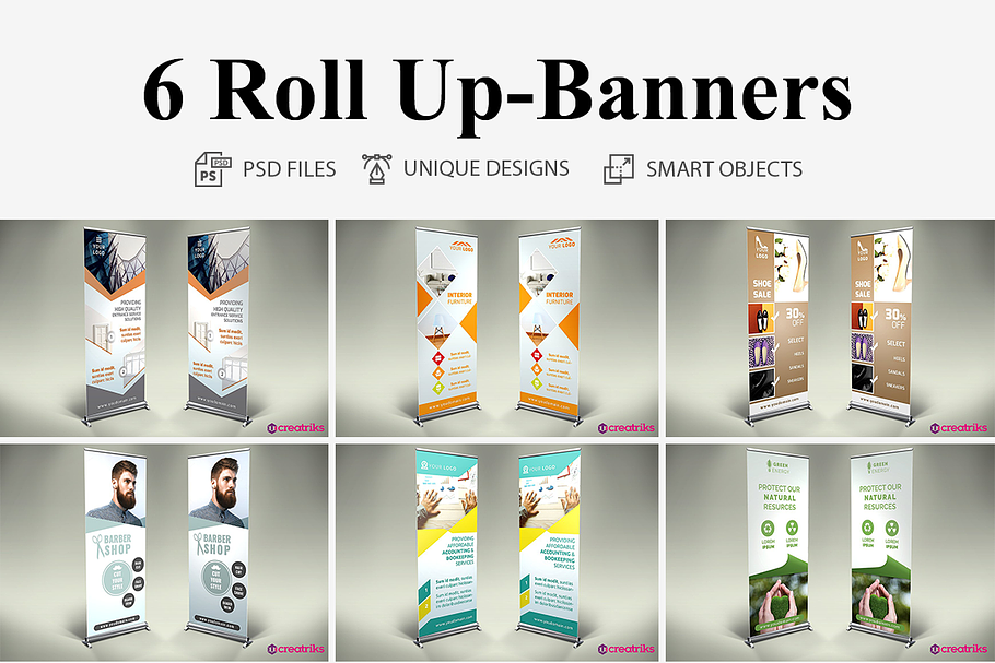 Roll Up Banners - 6 Templates