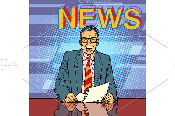 Male news anchor