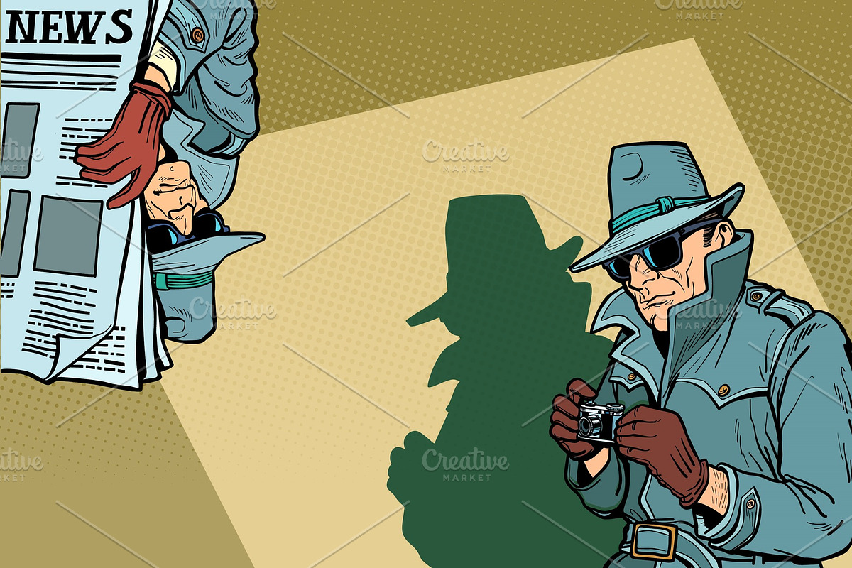 Detective Spy background concept in Illustrations - product preview 8